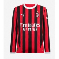 Fotbalové Dres AC Milan Domácí 2024-25 Dlouhý Rukáv